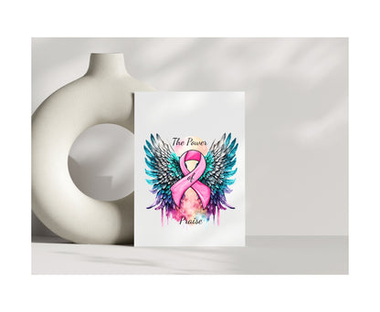 Printable Cancer Awareness Greeting Card instant download